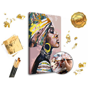 Maľovanie podľa čísel PREMIUM GOLD – Žena s turbanom