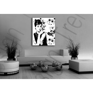 Ručne maľovaný POP Art obraz Zľava -15% Audrey Hepburn ah4 (POP ART obrazy)