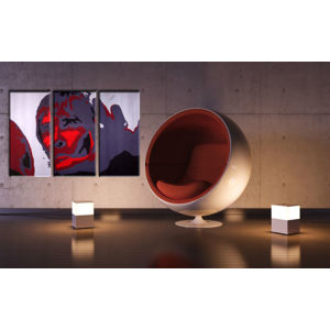 Ručne maľovaný POP Art obraz Ian Brown 3 dielny  ib (POP ART obrazy)