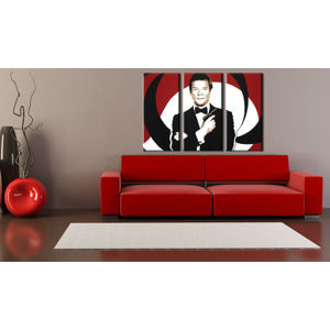 Ručne maľovaný POP Art obraz James Bond 3 dielny  bond (POP ART obrazy)