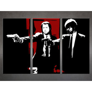 Ručne maľovaný POP Art obraz Pulp Fiction 3 dielny  pulp5 (POP ART obrazy)