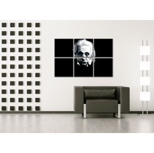 Ručne maľovaný POP Art obraz  Einstein 6 dielny  einstein (POP ART obrazy)