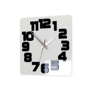Moderné nástenné hodiny LOGIC WHITE-BLACK whiteblack