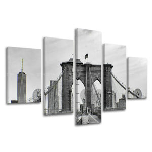 Obraz na stenu 5 dielny MESTO / NEW YORK ME114E50 (moderné obrazy na plátne)