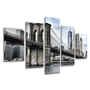 Obraz na stenu 5 dielny MESTO / NEW YORK ME115E50 (moderné obrazy na plátne)