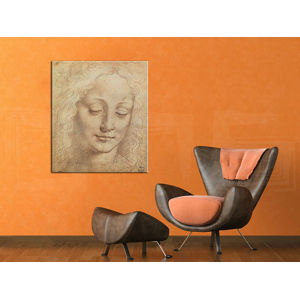 Obraz na plátne HLAVA ŽENY 3 – Leonardo Da Vinci REP176 (reprodukcia 70x60 cm)